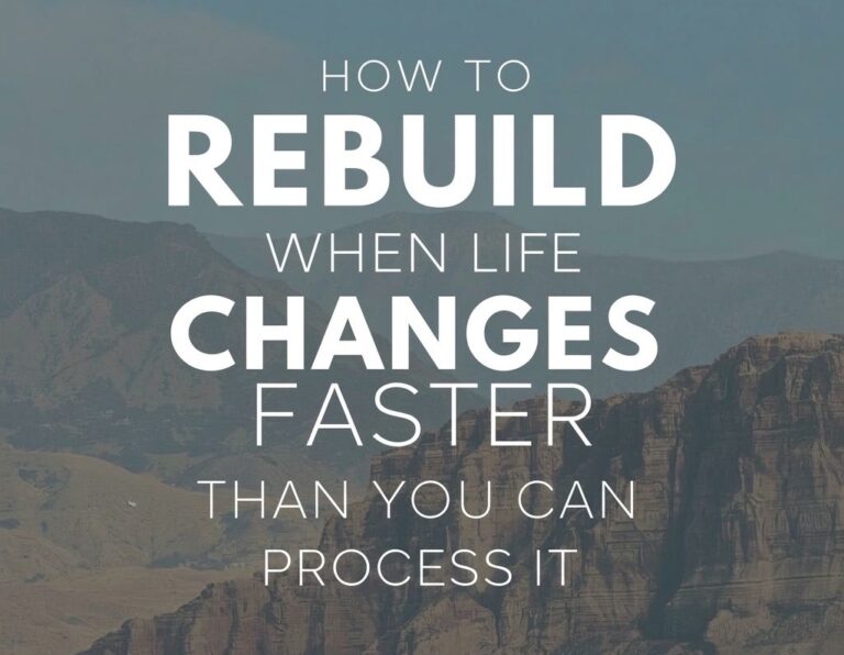 How to Rebuild When Life Changes Faster Than You Can Process It